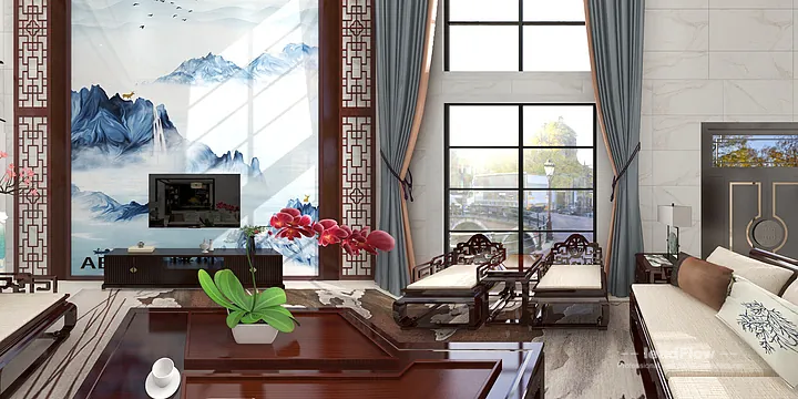 Hangzhou Villa Featuring WPC Cladding | Dining Room Walls in Hangzhou, China