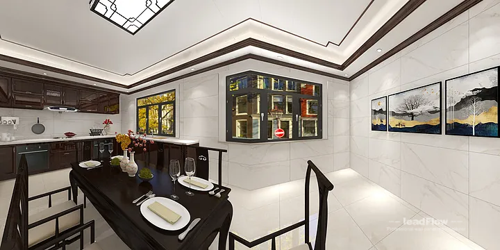Hangzhou Villa Featuring WPC Cladding | Dining Room Walls in Hangzhou, China - photo 1