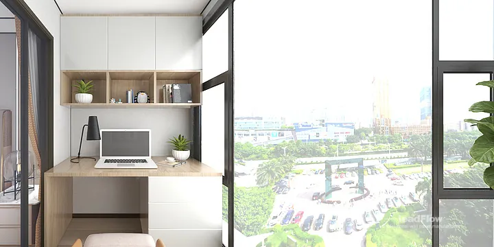 Hangzhou Apartment Interior with WPC Wall Panel &mdash; Living-Dining Room Accent in Hangzhou, China - photo 2