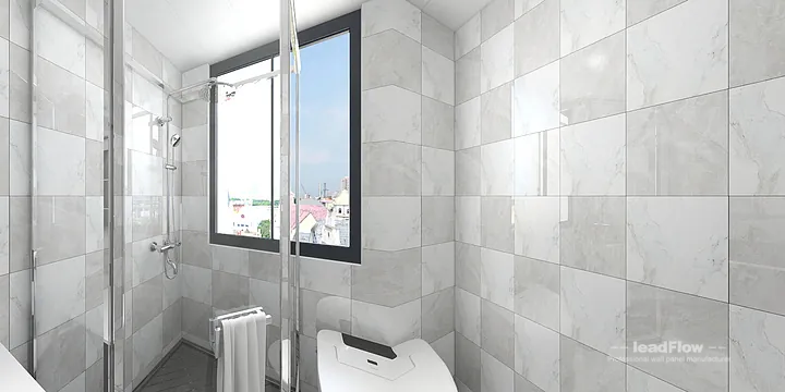 Hangzhou Apartment Interior with WPC Wall Panel &mdash; Living-Dining Room Accent in Hangzhou, China - photo 3