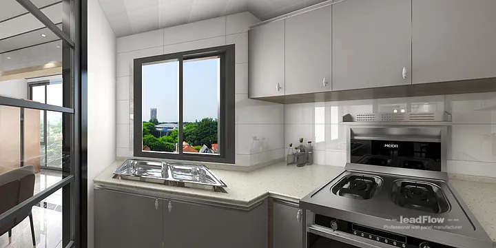 Hangzhou Apartment Interior with WPC Wall Panel &mdash; Living-Dining Room Accent in Hangzhou, China - photo 5