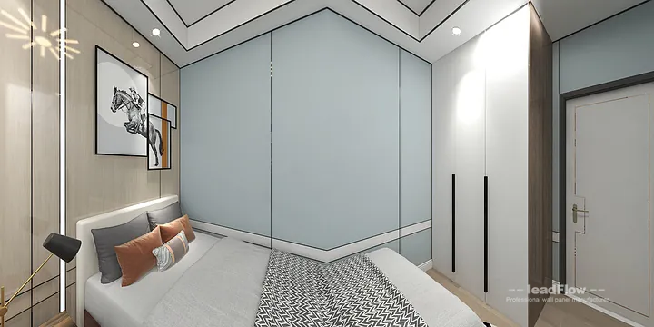 Hangzhou Apartment Interior with WPC Wall Panel &mdash; Living-Dining Room Accent in Hangzhou, China - photo 8