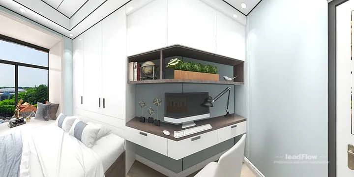 Hangzhou Apartment Interior with WPC Wall Panel &mdash; Living-Dining Room Accent in Hangzhou, China - photo 9