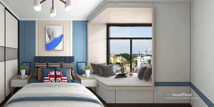 WPC Wall Panel Apartment Case Study in Hangzhou | Modern guest bedroom in Hangzhou, China - photo 2