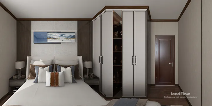 WPC Wall Panel Apartment Case Study in Hangzhou | Modern guest bedroom in Hangzhou, China - photo 5
