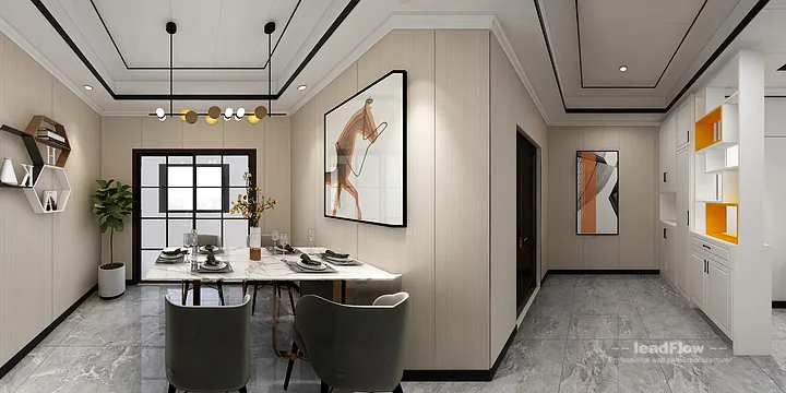 WPC Cladding Project: Nanchang Apartment with Living-Dining Room in Donghu District, Nanchang, China - photo 2