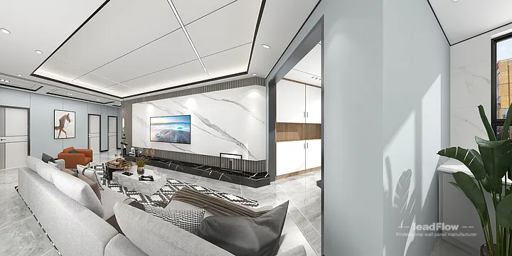 Hangzhou Apartment Featuring WPC Wall Panel | Living-Dining Room Walls in Hangzhou, China - photo 12