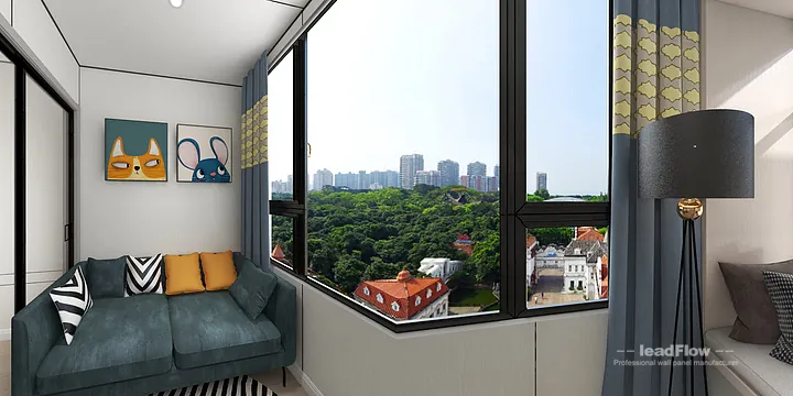 Hangzhou Apartment Featuring WPC Wall Panel | Living-Dining Room Walls in Hangzhou, China - photo 4