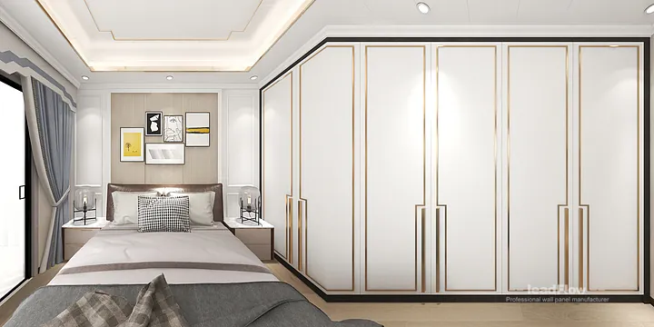 Hangzhou Apartment Interior with WPC Cladding &mdash; bedroom1 Accent in Hangzhou, China - photo 5