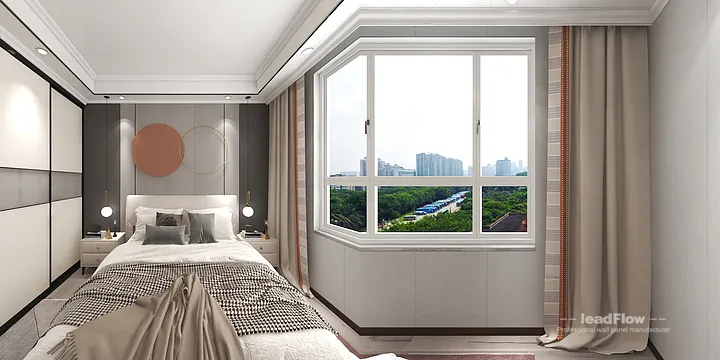 Hangzhou Apartment Interior with WPC Cladding &mdash; bedroom1 Accent in Hangzhou, China - photo 7