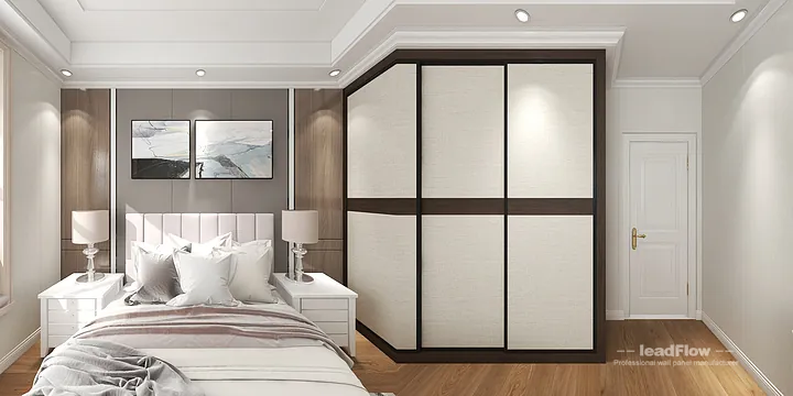 Nanchang Apartment Interior with WPC Interior Panel &mdash; Master Bedroom Accent in Donghu District, Nanchang, China - photo 1
