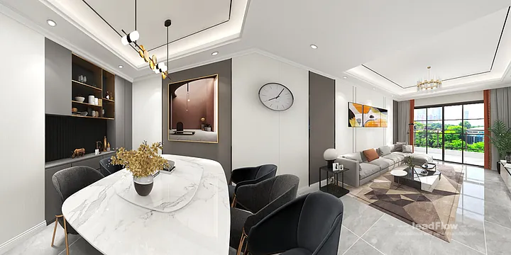 Nanchang Apartment Interior with WPC Interior Panel &mdash; Master Bedroom Accent in Donghu District, Nanchang, China - photo 4