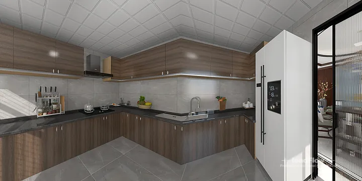Contemporary Apartment Interior in Hangzhou using WPC Wall Panel in Hangzhou, China - photo 5
