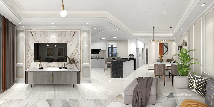 Elegant Apartment Interior in Hangzhou using WPC Interior Panel in Hangzhou, China - photo 5