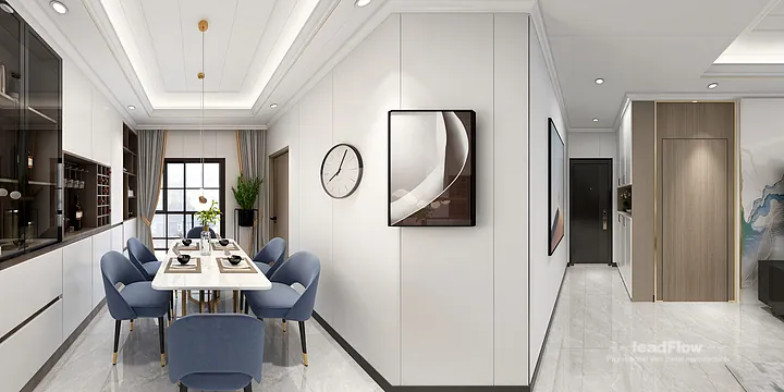 Hangzhou Apartment Wall Panel Design | WPC Wall Cladding Modern Interior in Hangzhou, China - photo 6