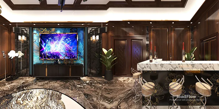 Explore WPC Wall Panel in This Hangzhou Interior Project &mdash; Stylish Style in Hangzhou, China - photo 1