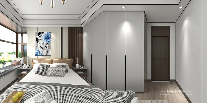 WPC Wall Cladding Design for Hangzhou Apartment &mdash; Living-Dining Room Focus in Hangzhou, China - photo 1