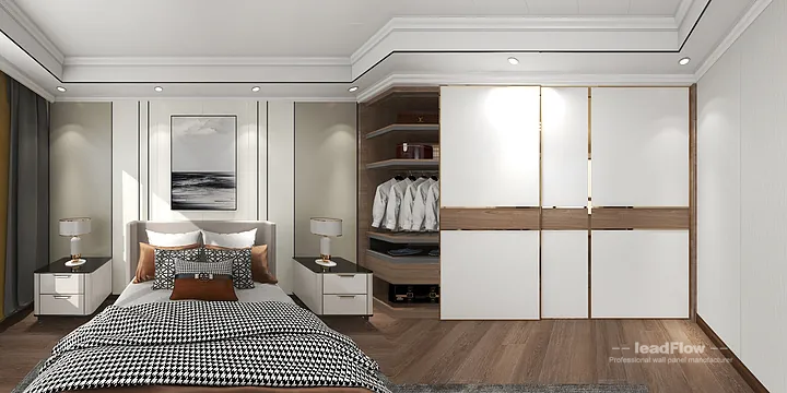 WPC Wall Panel Design for Hangzhou Apartment &mdash; guest bedroom Focus in Hangzhou, China - photo 1