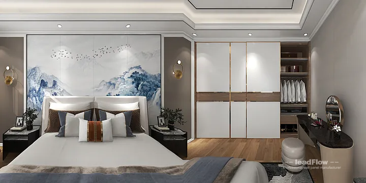 WPC Wall Panel Design for Hangzhou Apartment &mdash; guest bedroom Focus in Hangzhou, China - photo 2