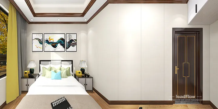 WPC Wall Panel Design for Hangzhou Apartment &mdash; guest bedroom Focus in Hangzhou, China - photo 4