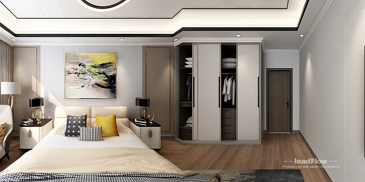 WPC Wall Panel Design for Hangzhou Apartment &mdash; guest bedroom Focus in Hangzhou, China - photo 8