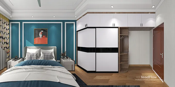 WPC Wall Panel Design for Hangzhou Apartment &mdash; guest bedroom Focus in Hangzhou, China - photo 9