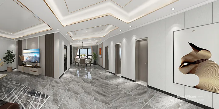 WPC Wall Panel Apartment Inspiration in Hangzhou &mdash; Modern Design in Hangzhou, China