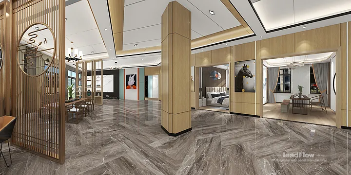 Elegant Commercial Space in Hangzhou Featuring WPC Wall Panel in Hangzhou, China