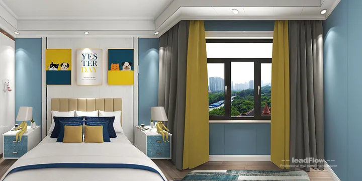 Hangzhou Apartment Featuring WPC Wall Cladding | guest bedroom Walls in Hangzhou, China - photo 5