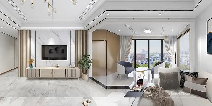 WPC Wall Cladding Design Case: Deng's Hangzhou Apartment in Hangzhou, China - photo 17