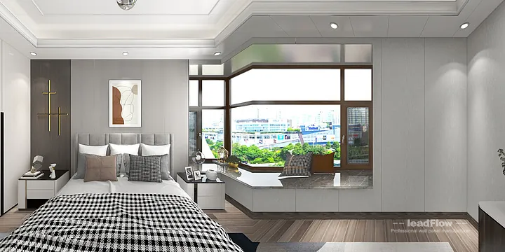 WPC Wall Cladding Apartment Case Study in Hangzhou | Warm Bedroom 2 in Hangzhou, China - photo 1