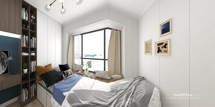 WPC Wall Cladding Apartment Case Study in Hangzhou | Warm Bedroom 2 in Hangzhou, China - photo 12
