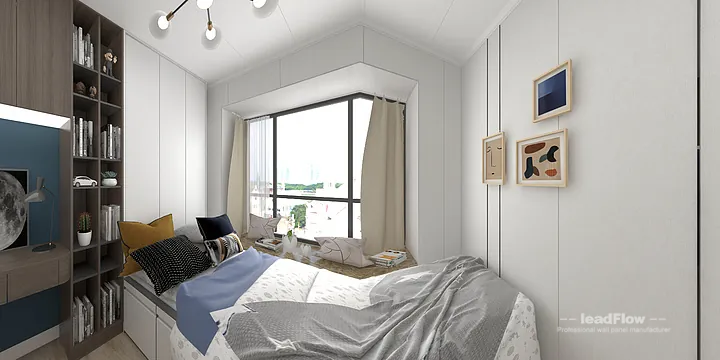 WPC Wall Cladding Apartment Case Study in Hangzhou | Warm Bedroom 2 in Hangzhou, China - photo 13
