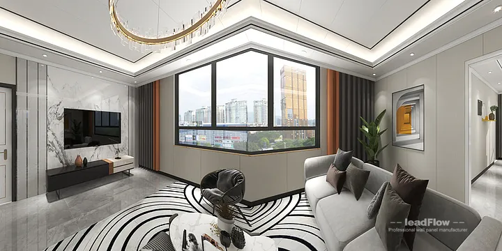 Hangzhou Apartment Wall Panel Design | WPC Wall Panel Modern Interior in Hangzhou, China