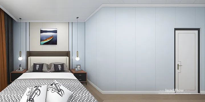 Hangzhou Apartment Wall Panel Design | WPC Wall Panel Modern Interior in Hangzhou, China - photo 1