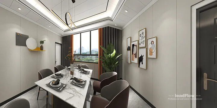Hangzhou Apartment Wall Panel Design | WPC Wall Panel Modern Interior in Hangzhou, China - photo 2