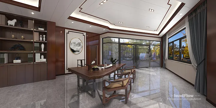 Hangzhou Apartment with WPC Cladding &mdash; reception lounge Feature in Hangzhou, China - photo 1