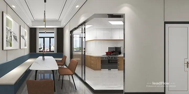 Hangzhou Apartment Interior with WPC Cladding &mdash; Secondary Bedroom Accent in Shangcheng District, Hangzhou, China - photo 10