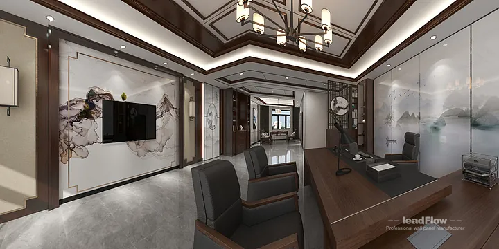 Hangzhou Apartment Interior with WPC Cladding &mdash; Secondary Bedroom Accent in Shangcheng District, Hangzhou, China - photo 12