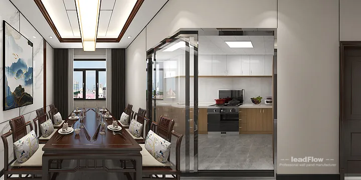 Hangzhou Apartment Interior with WPC Cladding &mdash; Secondary Bedroom Accent in Shangcheng District, Hangzhou, China - photo 14