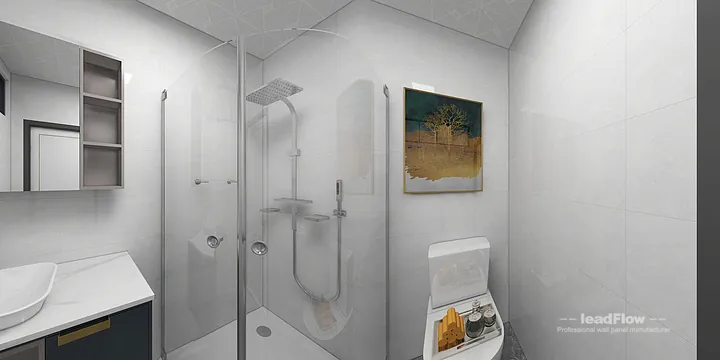 Hangzhou Apartment Interior with WPC Cladding &mdash; Secondary Bedroom Accent in Shangcheng District, Hangzhou, China - photo 3