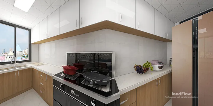 Hangzhou Apartment Interior with WPC Cladding &mdash; Secondary Bedroom Accent in Shangcheng District, Hangzhou, China - photo 5