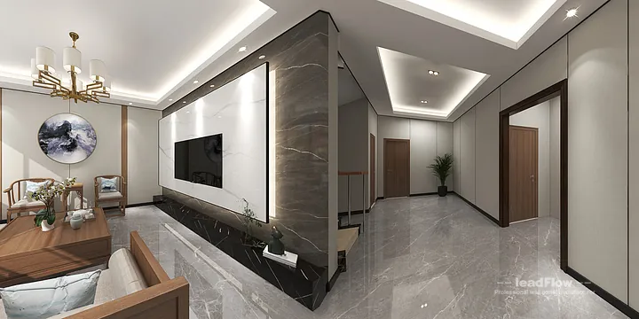 Hangzhou Apartment Wall Panel Design | WPC Cladding Contemporary Interior in Hangzhou, China - photo 4