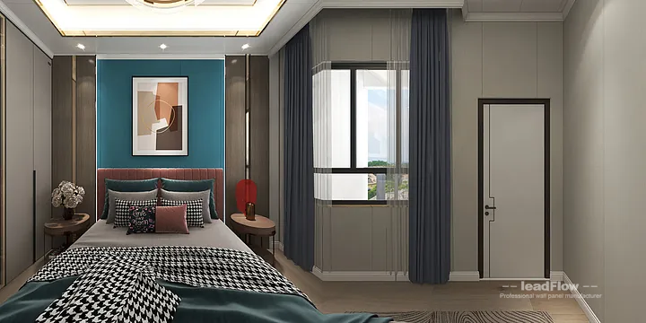 Hangzhou Apartment with WPC Wall Cladding &mdash; Secondary Bedroom Feature in Hangzhou, China - photo 4