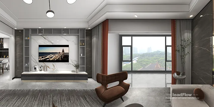 Modern Apartment Interior in Hangzhou using WPC Wall Panel in Hangzhou, China - photo 1