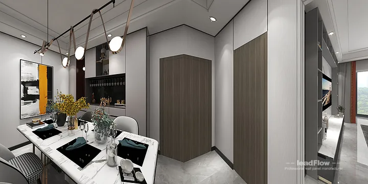 Modern Apartment Interior in Hangzhou using WPC Wall Panel in Hangzhou, China - photo 4