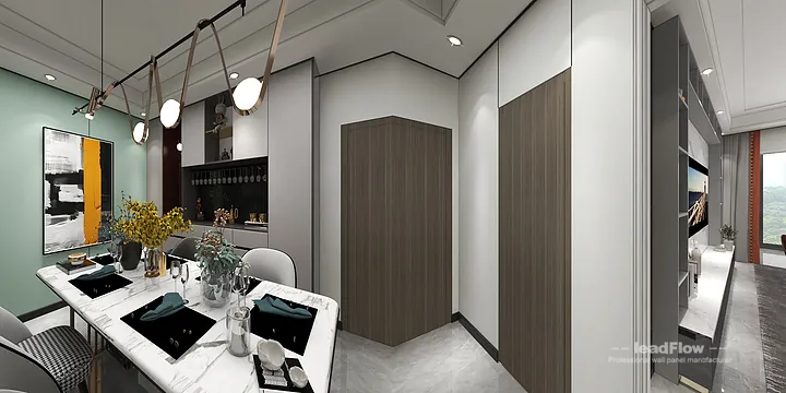 Modern Apartment Interior in Hangzhou using WPC Wall Panel in Hangzhou, China - photo 6