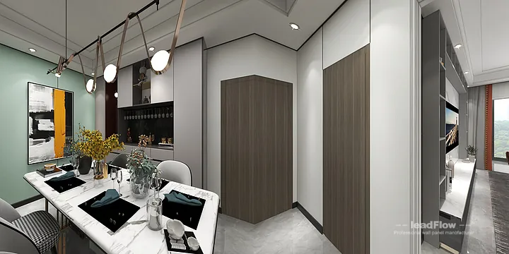 Modern Apartment Interior in Hangzhou using WPC Wall Panel in Hangzhou, China - photo 7