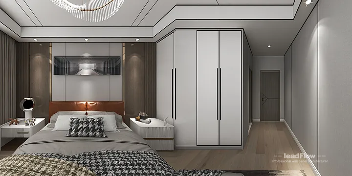 Hangzhou Apartment Renovation with WPC Wall Panel | Living-Dining Room Idea in Hangzhou, China - photo 2