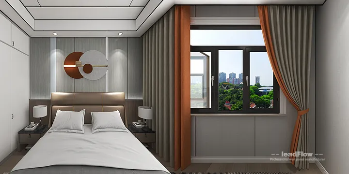 Hangzhou Apartment Renovation with WPC Wall Panel | Living-Dining Room Idea in Hangzhou, China - photo 3